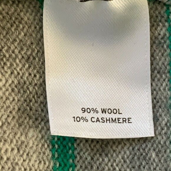 Halogen Sweater Women Medium Cashmere Blend Striped Full Back Exposed Zipper - Picture 7 of 7